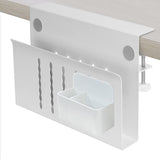 Desk Side Storage, Under Desk Storage, Steel Desk Hanging Organizer, Laptop Holder, with Pen Holder, No Drill Side Desk Organizer