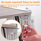Desk Side Storage, Under Desk Storage, Steel Desk Hanging Organizer, Laptop Holder, with Pen Holder, No Drill Side Desk Organizer