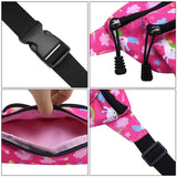 Cute Cartoon Dinosaur Unicorn Fanny Pack for Boys Girls,2 Layer Zipper Waist Bag Hip Bum Bag with Adjustable Strap