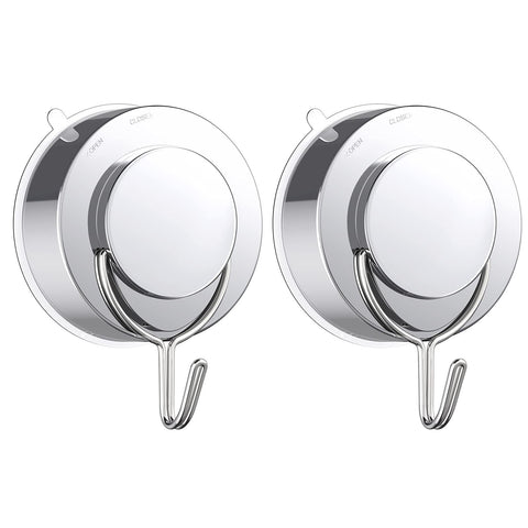 Suction Cup Hooks, Silver Twist Suction Cups with Metal Hooks Removable Heavy Duty Window Glass Door Suction - 2 Pcs In Australia - Darrahopens
