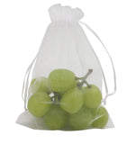 100pcs 5X7 Inches White Organza Bags Christmas Drawstring Pouches Party Wedding Favor Bags Goodie bags(White)