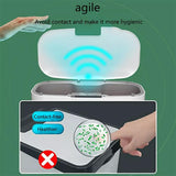 Automatic Trash Bin, 16 Litre Smart Trash Can with Lid,Waterproof Garbage Bin, Intelligent Opening and Low Consumption