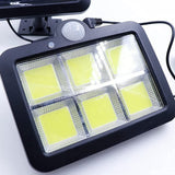 Solar Motion Sensor Light with Separate Panel,3 Lighting Modes,120 Bright COB LED,Cable,Waterproof Solar Powered
