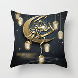 5 Pieces Ramadan Pillow Covers Square Throw Pillow Cases Throw Cushion Cover Decoration for Sofa Bed Couch (18" x 18")