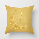 5 Pieces Ramadan Pillow Covers Square Throw Pillow Cases Throw Cushion Cover Decoration for Sofa Bed Couch (18" x 18")
