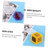4 pcs Storage Box Mold Storage Case Mold DIY Mold Silicone Mold Epoxy Mold Storage Box Mold White Silicone Board