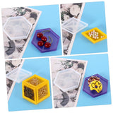 4 pcs Storage Box Mold Storage Case Mold DIY Mold Silicone Mold Epoxy Mold Storage Box Mold White Silicone Board