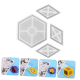 4 pcs Storage Box Mold Storage Case Mold DIY Mold Silicone Mold Epoxy Mold Storage Box Mold White Silicone Board