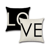 Valentines Day Pillow Covers 18x18 Set of 2 Valentines Day Decor for Home Black and White Love Pillows Decorative Throw