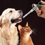 2 Pieces Pet Pill Plunger Popper for Small Cats Dogs Pill Dispenser Pet Piller Soft for Feeding Accessories (Green)