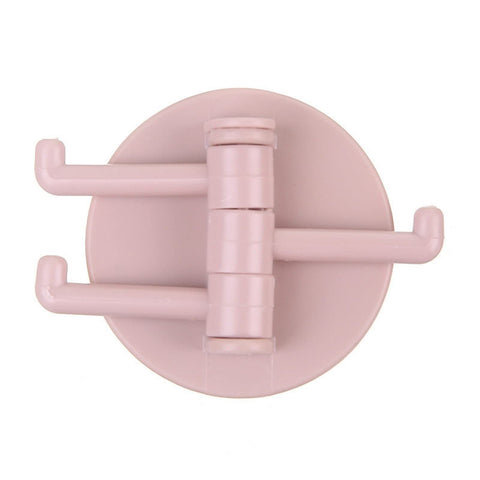 2 pcs Wall Hooks for Hanging Adhesive Bathroom Kitchen Hooks Desk 3 Rotatable Arms Round Sticky Hooks