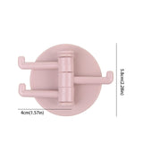 2 pcs Wall Hooks for Hanging Adhesive Bathroom Kitchen Hooks Desk 3 Rotatable Arms Round Sticky Hooks