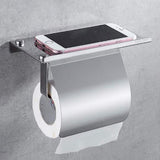 Toilet Paper Holder with Shelf 304 Stainless Steel Toilet Roll Tissue Holder with Phone Shelf Wall Mounted Tissue Paper Dispense In Australia - Darrahopens