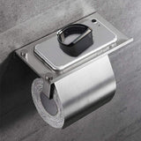 Toilet Paper Holder with Shelf 304 Stainless Steel Toilet Roll Tissue Holder with Phone Shelf Wall Mounted Tissue Paper Dispense