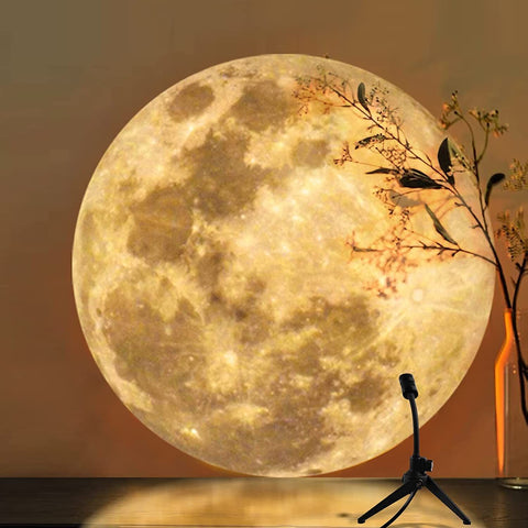 Moon Lamp Projector Night Light, 360° Rotatable Moon Lamp USB Powered Lighting with Bracket,Mood Light Photography Romantic In Australia - Darrahopens
