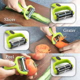 3-in-1 Multifunctional Veggie and Fruit Peelers for Kitchen(Y Peeler,Slice Peeler&Julienne Peeler),Premium Stainless Steel In Australia - Darrahopens