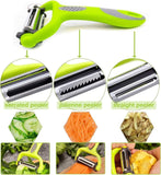 3-in-1 Multifunctional Veggie and Fruit Peelers for Kitchen(Y Peeler,Slice Peeler&Julienne Peeler),Premium Stainless Steel
