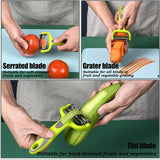 3-in-1 Multifunctional Veggie and Fruit Peelers for Kitchen(Y Peeler,Slice Peeler&Julienne Peeler),Premium Stainless Steel