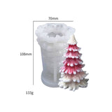 3D Christmas Candle Molds - 4-Pack Reusable Christmas Tree Silicone Molds for Candle Making, Resin Casting, Jesmonite, Plaster