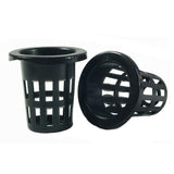 4PCS Garden Net Cup Pots Plastic Hydroponics Net Pot Bucket Basket for Hydroponics Supplies ( Black )