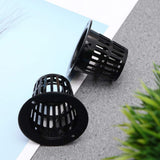4PCS Garden Net Cup Pots Plastic Hydroponics Net Pot Bucket Basket for Hydroponics Supplies ( Black )