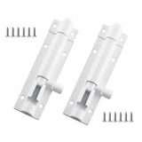 2Pcs 3 Inch White Solid Aluminium Slide Bolt Latch, Mini Door Barrel Bolts Latches, Solid Aluminium Thickened Security