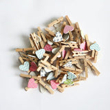 50 Pcs Mini Wooden Clips Heart Shape Design Clip Photo Holders Kids Crafts Picture Holder Photo Paper Card Peg Pin Craft In Australia - Darrahopens