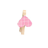 50 Pcs Mini Wooden Clips Heart Shape Design Clip Photo Holders Kids Crafts Picture Holder Photo Paper Card Peg Pin Craft