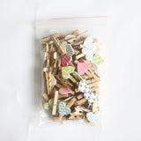 50 Pcs Mini Wooden Clips Heart Shape Design Clip Photo Holders Kids Crafts Picture Holder Photo Paper Card Peg Pin Craft