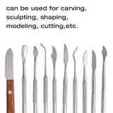 Wax Carving Tools - 10PCS Stainless Steel Wax Carvers Set Sculpture Chisel Tools Double-Ended Pottery and Polymer Clay Tools
