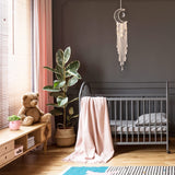 Woven Wall Hanging Moon Dream Catcher- Boho Chic Bohemian Home Decor Wall Art Decor Beautiful Apartment Dorm Room In Australia - Darrahopens