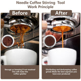 Espresso Distribution Tool, 0.4mm Espresso Tools Coffee Stirrer Distributor Espresso Machine Accessories with Magnetic (White)