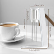 Espresso Distribution Tool, 0.4mm Espresso Tools Coffee Stirrer Distributor Espresso Machine Accessories with Magnetic (White)