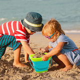 3 Pieces Foldable Beach Bucket Set, 2L Silicone Collapsible Toy Buckets for Kids, Multi Purpose for Fun Summer Activities In Australia - Darrahopens