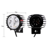 LED Motorcycle Spotlight with Horn, 2 in 1 Front Built-in Horn, Electric Scooter Spotlight with Bell, 36V-72V for Electric