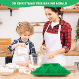 3D Christmas Tree Baking Mould cake pan silicone mold,5 cavities christmas tree for bread, mousse cake,muffins,ice cubes In Australia - Darrahopens