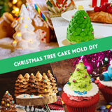 3D Christmas Tree Baking Mould cake pan silicone mold,5 cavities christmas tree for bread, mousse cake,muffins,ice cubes In Australia - Darrahopens