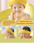 Shower Cap Waterproof Shampoo hat for Children Toddler Girls Boys Protect Ears Eyes，Adjustable Silicone Hair Washing Visor