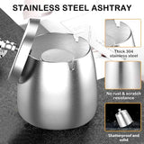 Ashtray with Lid - Ash Tray for Cigarettes Smokers, Smokeless Home Ashtray with Cover Smell Proof for Indoor Outdoor