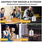 Ashtray with Lid - Ash Tray for Cigarettes Smokers, Smokeless Home Ashtray with Cover Smell Proof for Indoor Outdoor