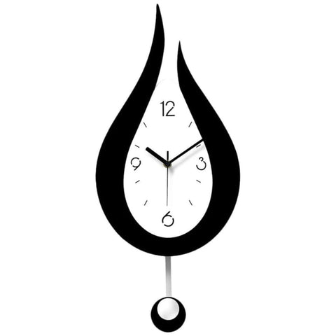 Wall Clock Battery Operated Silent Non-Ticking Wall Clocks,Water Droplet Design Acrylic Swing Wall Clock for Indoor Kitchen
