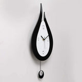Wall Clock Battery Operated Silent Non-Ticking Wall Clocks,Water Droplet Design Acrylic Swing Wall Clock for Indoor Kitchen