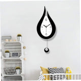 Wall Clock Battery Operated Silent Non-Ticking Wall Clocks,Water Droplet Design Acrylic Swing Wall Clock for Indoor Kitchen