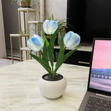 Tulip Lamp LED Artificial Flowers Table Lamp Night Light USB Charging & Dimming for Home Living Room Bedroom Bedside Decoration