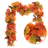 Hanging Vines 5.7Ft 36Leaves Artificial Fall Maple Leaves Autumn Thanksgiving Decor for Home Fireplace Party Halloween Festival