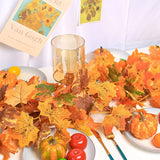 Hanging Vines 5.7Ft 36Leaves Artificial Fall Maple Leaves Autumn Thanksgiving Decor for Home Fireplace Party Halloween Festival