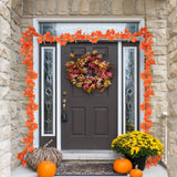 Hanging Vines 5.7Ft 36Leaves Artificial Fall Maple Leaves Autumn Thanksgiving Decor for Home Fireplace Party Halloween Festival