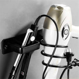 Hair Dryer Holder Hairdryer Station Wall Mounted Spiral Shelf Bracket Stand Hanger Straightener Organizer Blow Storage