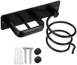 Hair Dryer Holder Hairdryer Station Wall Mounted Spiral Shelf Bracket Stand Hanger Straightener Organizer Blow Storage