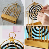 Metal Mosquito Coil Holder ,Retro Iron Insect Mosquito Coil Bracket Incense Sandalwood Fire and Wind Protection ,Mosquito Coi